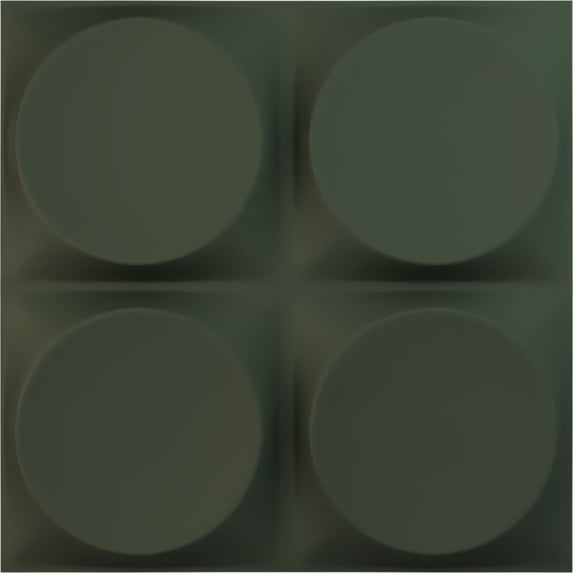 Ekena Millwork 11 7/8"W x 11 7/8"H Adonis EnduraWall Decorative 3D Wall Panel, UltraCover Satin Hunt Club Green (Covers 0.98 Sq. Ft.)