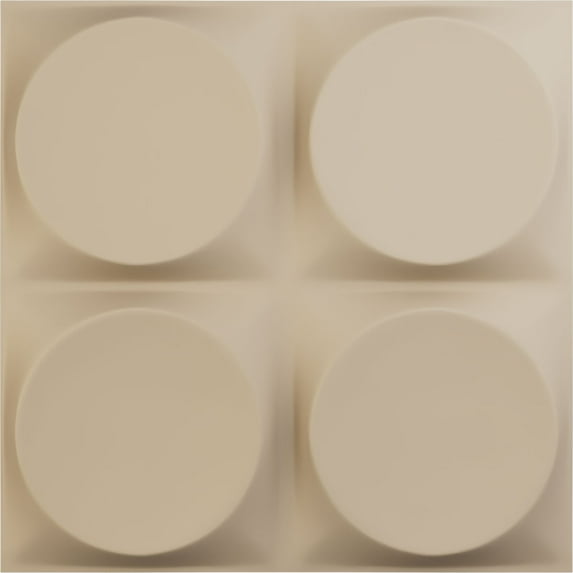 Ekena Millwork 11 7/8"W x 11 7/8"H Adonis EnduraWall Decorative 3D Wall Panel, UltraCover Satin Smokey Beige (Covers 0.98 Sq. Ft.)