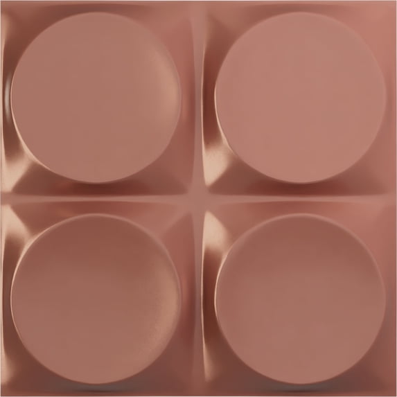 Ekena Millwork 11 7/8"W x 11 7/8"H Adonis EnduraWall Decorative 3D Wall Panel, Universal Pearl Metallic Champagne Pink (12-Pack for 11.76 Sq. Ft.)
