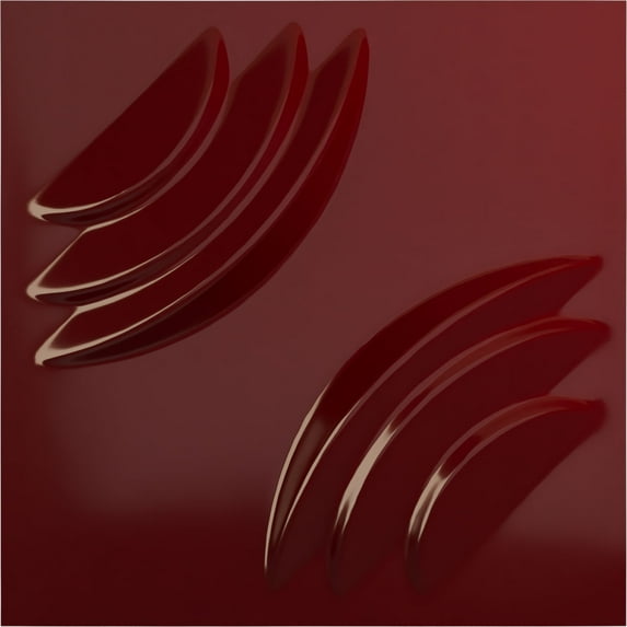 Ekena Millwork 11 7/8"W x 11 7/8"H Artisan EnduraWall Decorative 3D Wall Panel, Gloss Merlot (Covers 0.98 Sq. Ft.)