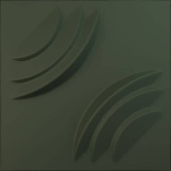 Ekena Millwork 11 7/8"W x 11 7/8"H Artisan EnduraWall Decorative 3D Wall Panel, UltraCover Satin Hunt Club Green (Covers 0.98 Sq. Ft.)