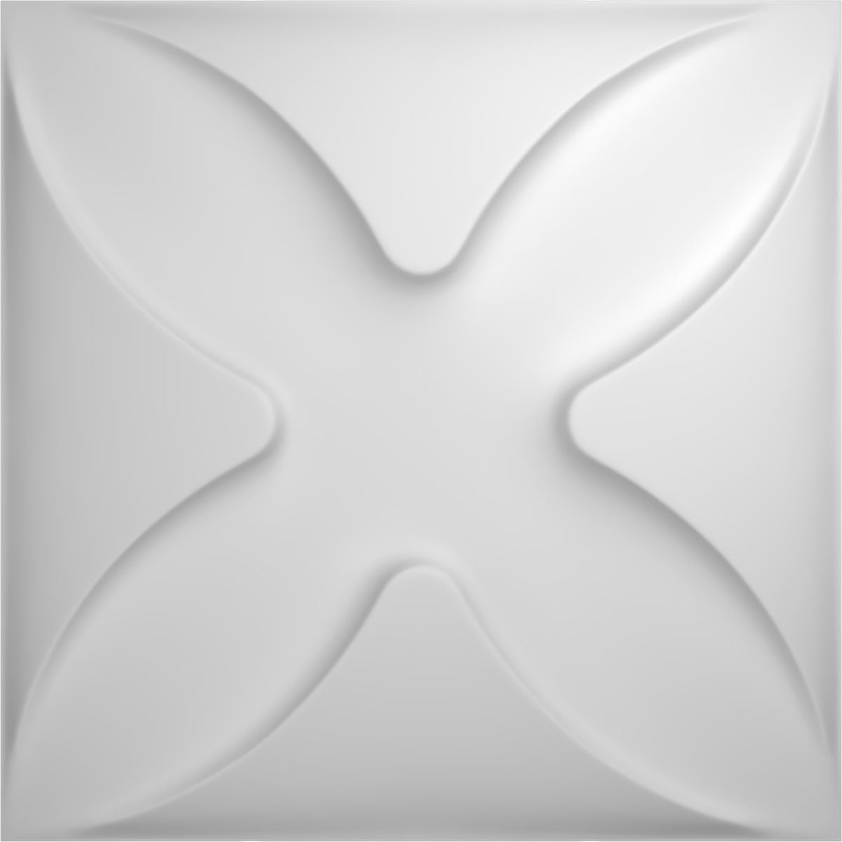White Textured 3D PVC Decorative Wall Panel 11.88" x 11.88"