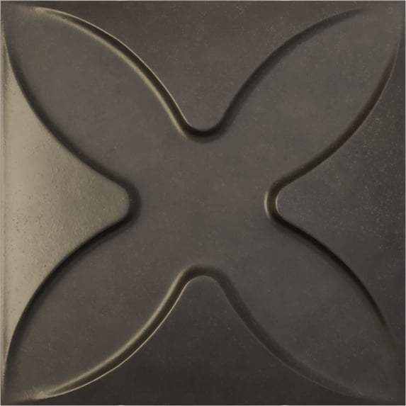 Ekena Millwork 11 7/8"W x 11 7/8"H Austin EnduraWall Decorative 3D Wall Panel, Universal Aged Metallic Weathered Steel (Covers 0.98 Sq. Ft.)