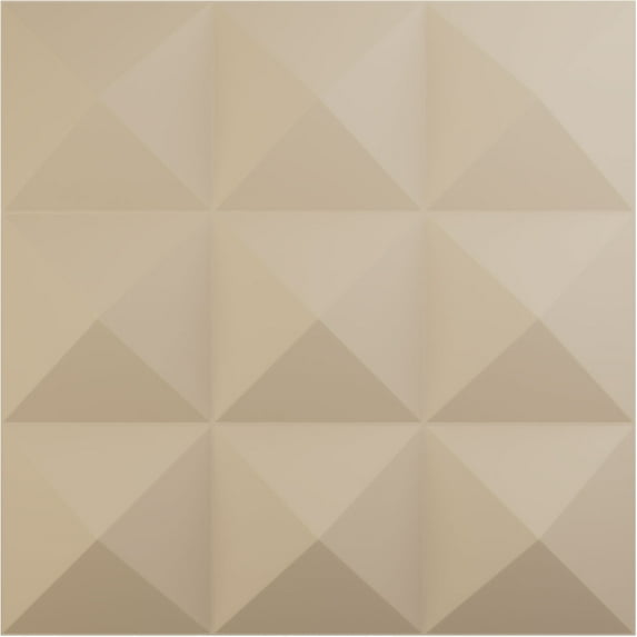 Ekena Millwork 11 7/8"W x 11 7/8"H Benson EnduraWall Decorative 3D Wall Panel, UltraCover Satin Smokey Beige (12-Pack for 11.76 Sq. Ft.)
