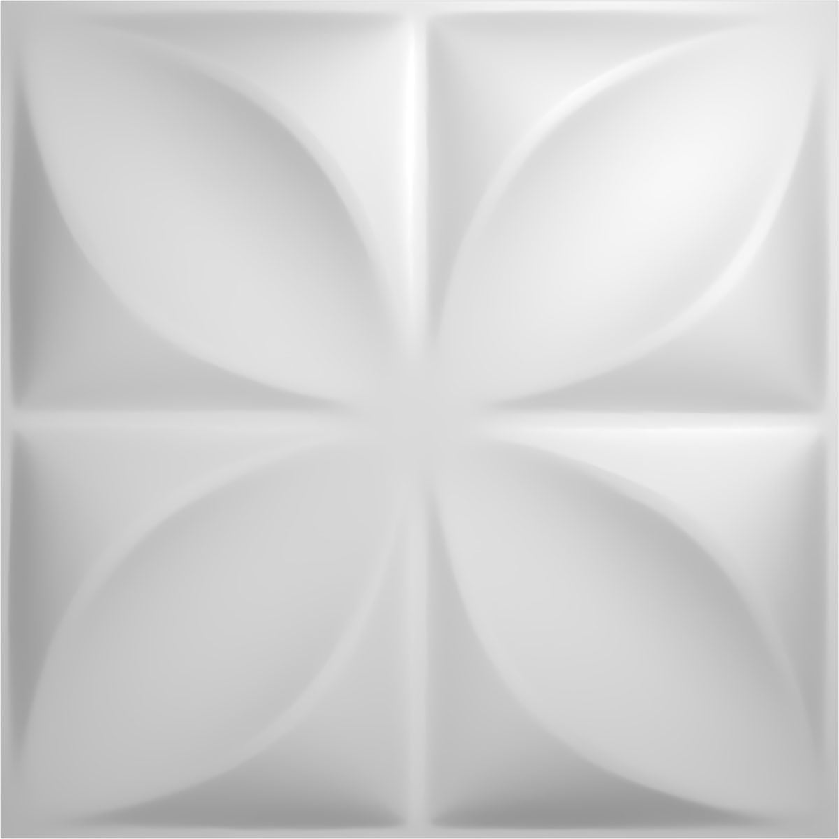 Helene White Textured 3D PVC Wall Panels, 12" x 12", 20-Pack