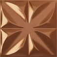 thumbnail image 1 of Ekena Millwork 11 7/8"W x 11 7/8"H Helene EnduraWall Decorative 3D Wall Panel, Bright Coat Copper (12-Pack for 11.76 Sq. Ft.), 1 of 6