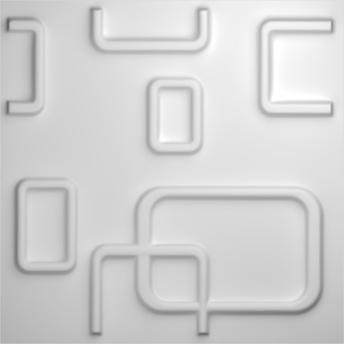 White Textured 3D PVC Decorative Wall Panel 11-7/8" x 11-7/8"