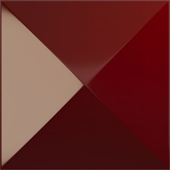 Ekena Millwork 11 7/8"W x 11 7/8"H Sellek EnduraWall Decorative 3D Wall Panel, Gloss Merlot (Covers 0.98 Sq. Ft.)