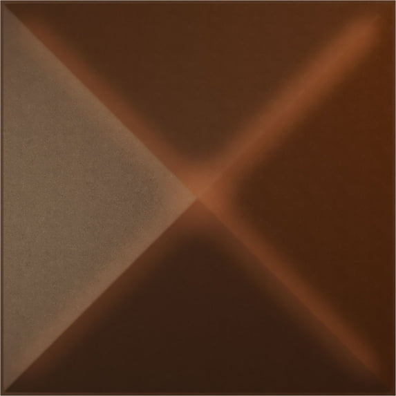 Ekena Millwork 11 7/8"W x 11 7/8"H Sellek EnduraWall Decorative 3D Wall Panel, Universal Aged Metallic Rust (Covers 0.98 Sq. Ft.)