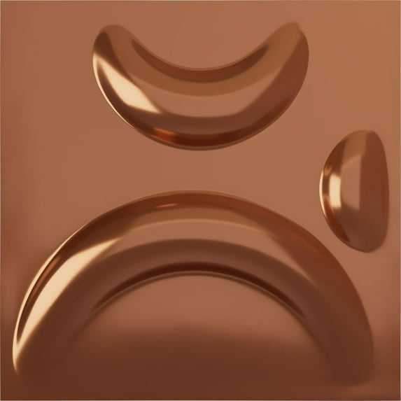 Ekena Millwork 11 7/8"W x 11 7/8"H Seville EnduraWall Decorative 3D Wall Panel, Bright Coat Copper (Covers 0.98 Sq. Ft.)