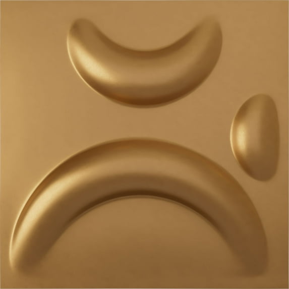 Ekena Millwork 11 7/8"W x 11 7/8"H Seville EnduraWall Decorative 3D Wall Panel, Bright Coat Gold (Covers 0.98 Sq. Ft.)