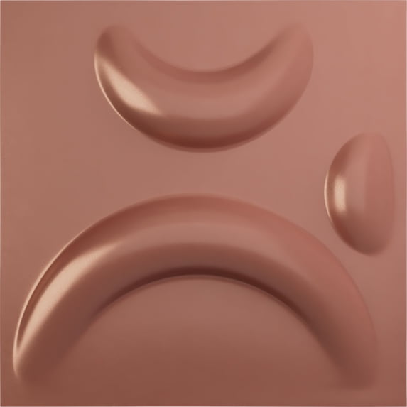 Ekena Millwork 11 7/8"W x 11 7/8"H Seville EnduraWall Decorative 3D Wall Panel, Universal Pearl Metallic Champagne Pink (Covers 0.98 Sq. Ft.)