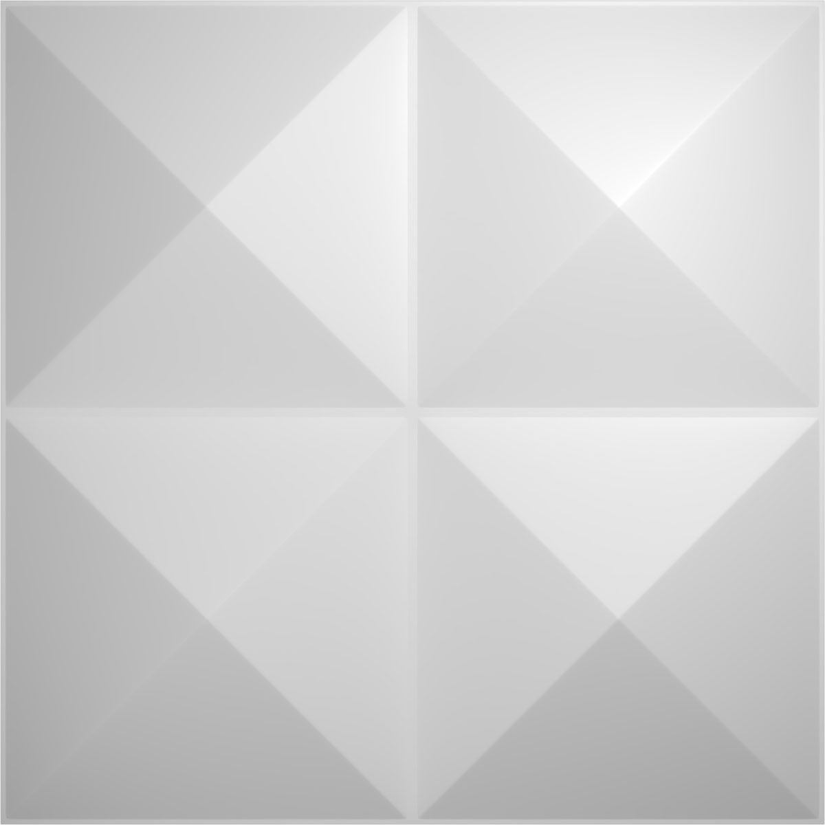 White Textured 3D PVC Wall Panel, 11 7/8" x 11 7/8"