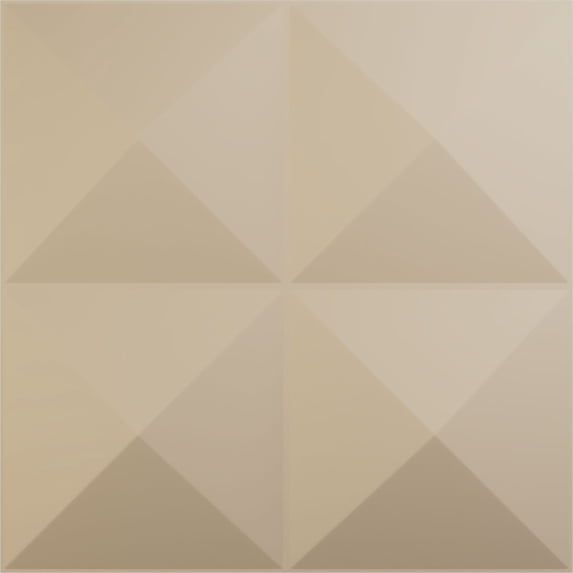 Ekena Millwork 11 7/8"W x 11 7/8"H Tirana EnduraWall Decorative 3D Wall Panel, UltraCover Satin Smokey Beige (Covers 0.98 Sq. Ft.)
