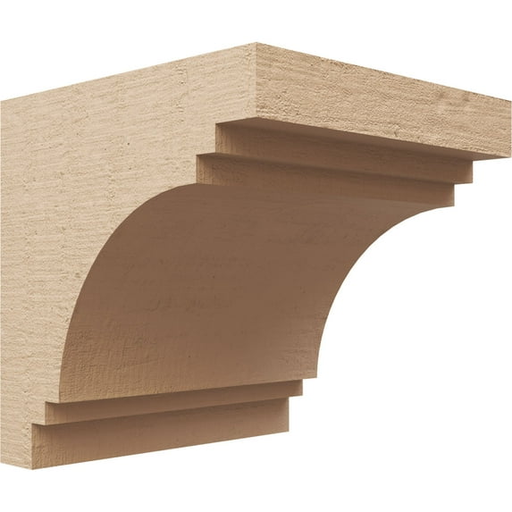 11"W x 11"D x 11"H Wide Pescadero Rough Cedar Woodgrain TimberThane Corbel, Primed Tan