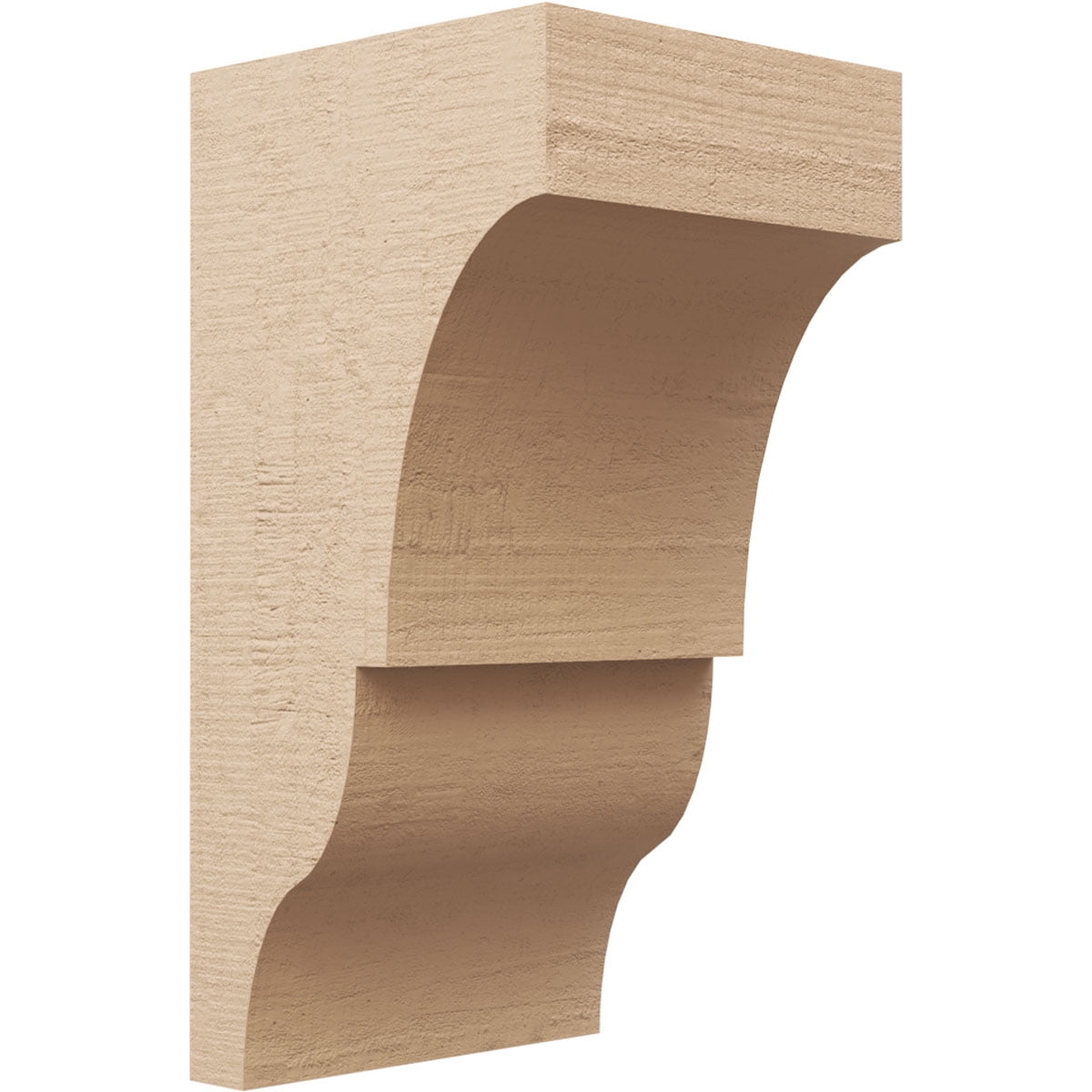 11"W x 11"D x 22"H Wide Asheboro Rough Cedar Woodgrain TimberThane Corbel, Primed Tan