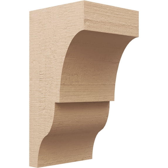 11"W x 11"D x 22"H Wide Asheboro Rough Cedar Woodgrain TimberThane Corbel, Primed Tan