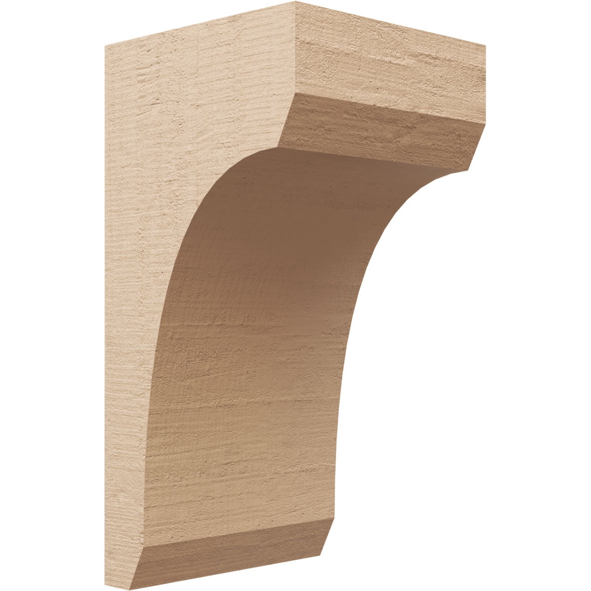 11"W x 11"D x 22"H Wide Legacy Rough Cedar Woodgrain TimberThane Corbel, Primed Tan