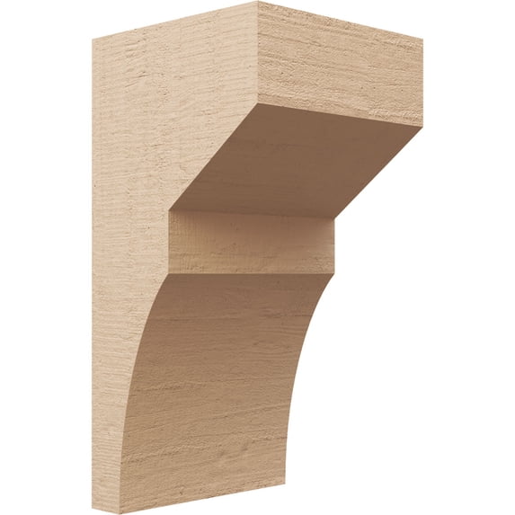 11"W x 11"D x 22"H Wide Monterey Rough Cedar Woodgrain TimberThane Corbel, Primed Tan