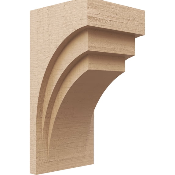 11"W x 11"D x 22"H Wide Rockford Rough Cedar Woodgrain TimberThane Corbel, Primed Tan