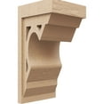 thumbnail image 1 of 11"W x 11"D x 22"H Wide Sheridan Rough Cedar Woodgrain TimberThane Corbel, Primed Tan, 1 of 6