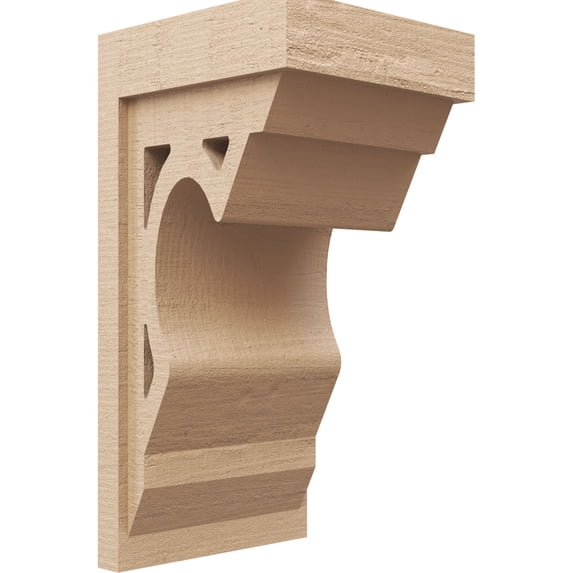 11"W x 11"D x 22"H Wide Sheridan Rough Cedar Woodgrain TimberThane Corbel, Primed Tan