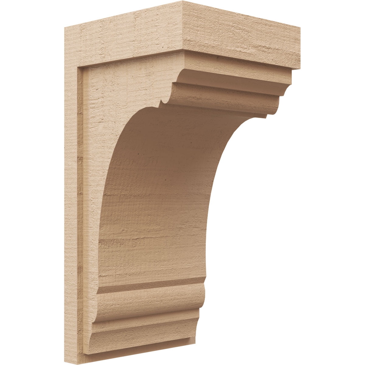 11"W x 11"D x 22"H Wide Warren Rough Cedar Woodgrain TimberThane Corbel, Primed Tan