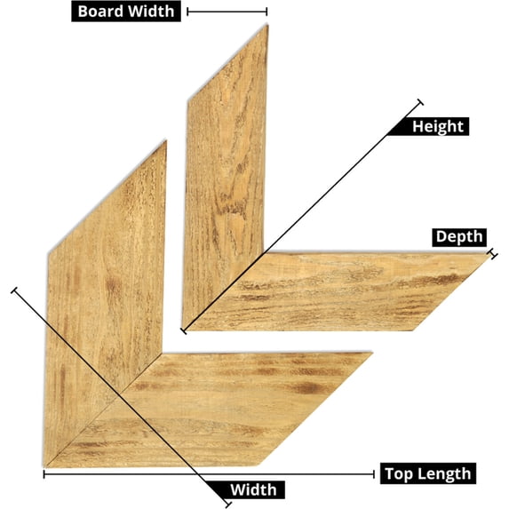 Ekena Millwork 11"W x 12"H x 3/4"D Vintage Farmhouse 3 1/2" Chevron, Barnwood Decor Collection, Driftwood Blue