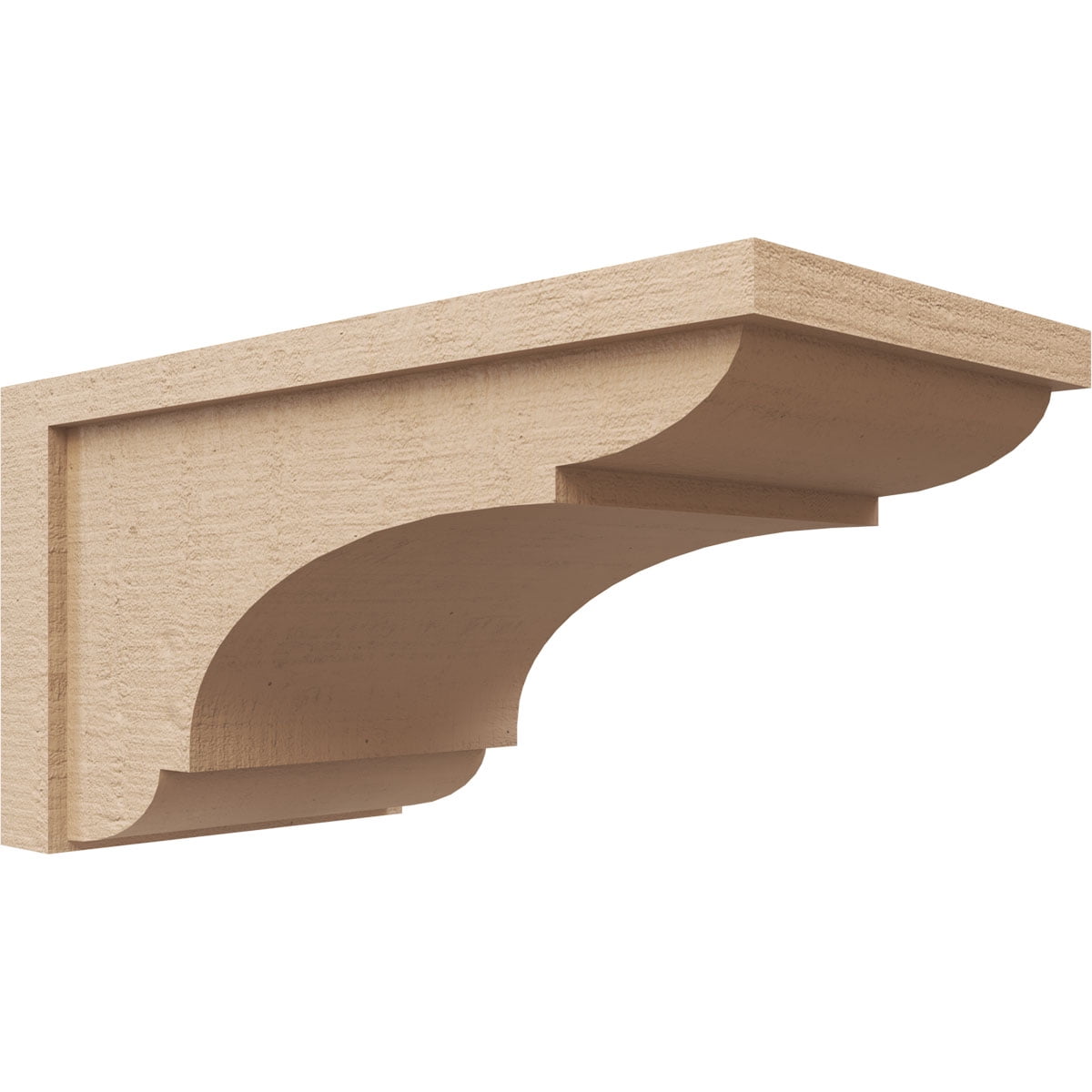 11"W x 22"D x 11"H Wide Bryant Rough Cedar Woodgrain TimberThane Corbel, Primed Tan