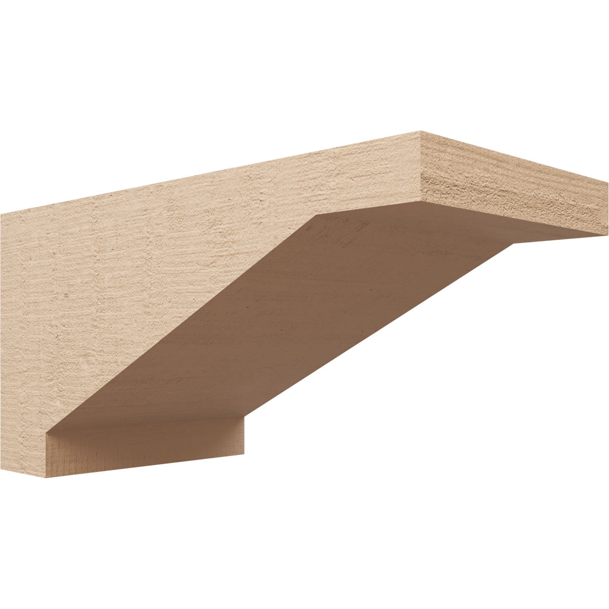 11"W x 22"D x 11"H Wide Burlington Rough Cedar Woodgrain TimberThane Corbel, Primed Tan