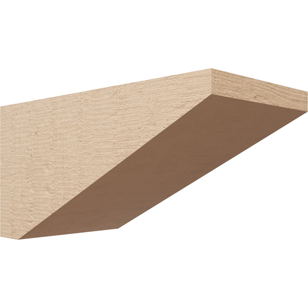 11"W x 22"D x 11"H Wide Concord Rough Cedar Woodgrain TimberThane Corbel, Primed Tan
