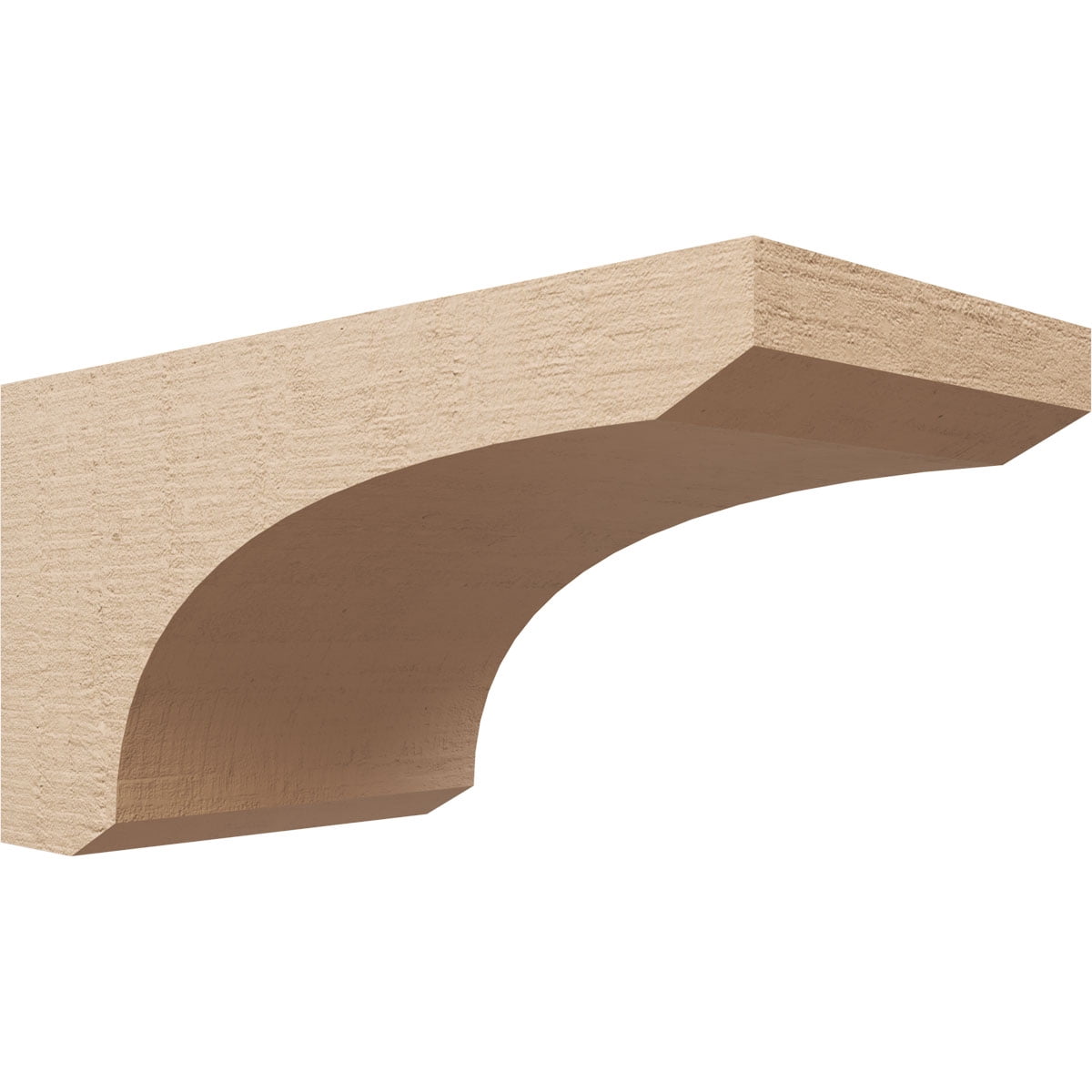11"W x 22"D x 11"H Wide Legacy Rough Cedar Woodgrain TimberThane Corbel, Primed Tan