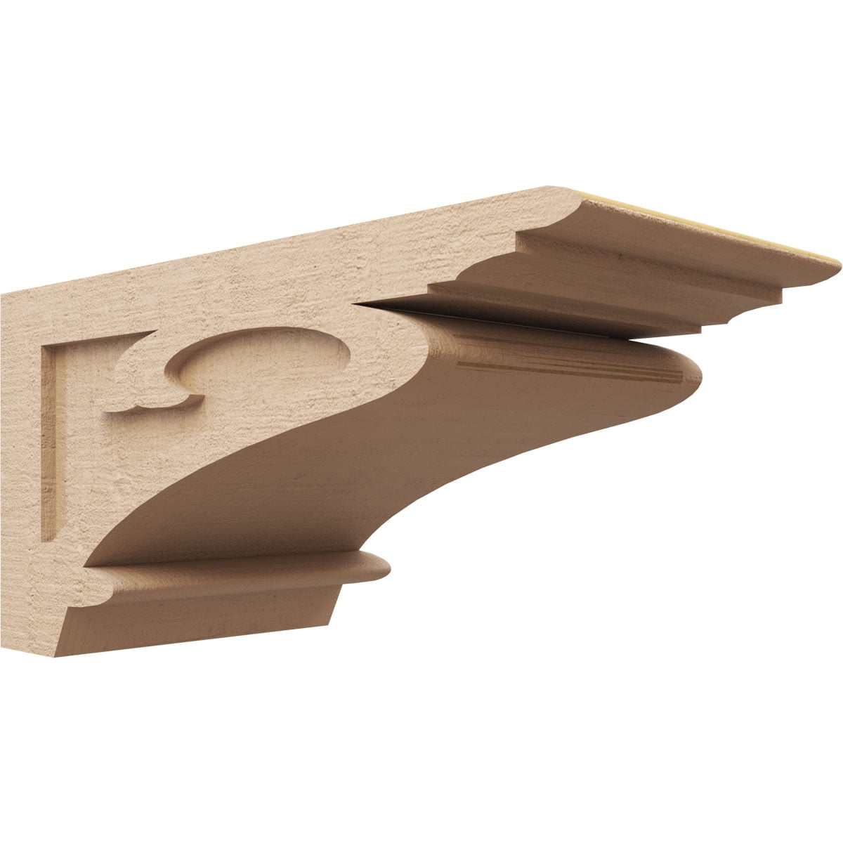 11"W x 22"D x 11"H Wide Mayflower Rough Cedar Woodgrain TimberThane Corbel, Primed Tan