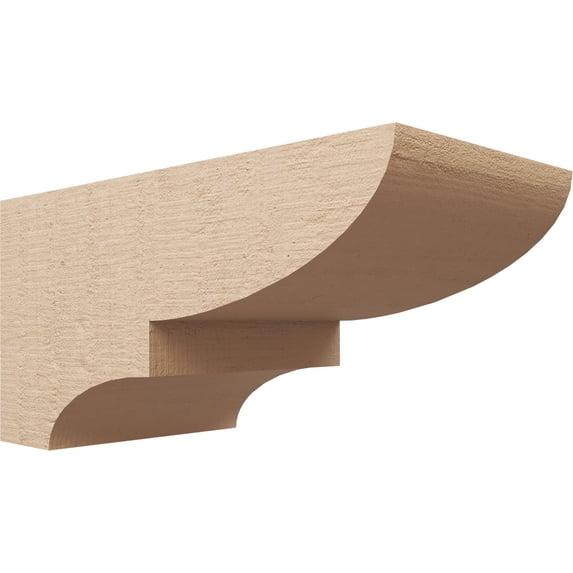 11"W x 22"D x 11"H Wide Ridgewood Rough Cedar Woodgrain TimberThane Corbel, Primed Tan