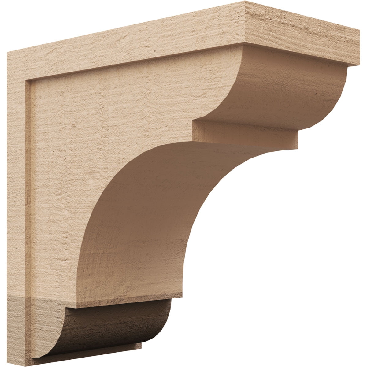 11"W x 22"D x 22"H Classic Bryant Rough Cedar Woodgrain TimberThane Corbel, Primed Tan