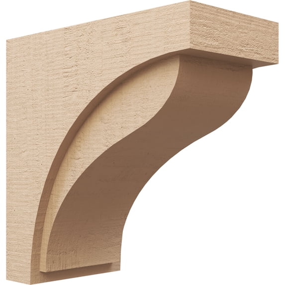 11"W x 22"D x 22"H Classic Helena Rough Cedar Woodgrain TimberThane Corbel, Primed Tan