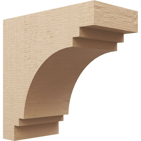 11"W x 22"D x 22"H Classic Pescadero Rough Cedar Woodgrain TimberThane Corbel, Primed Tan