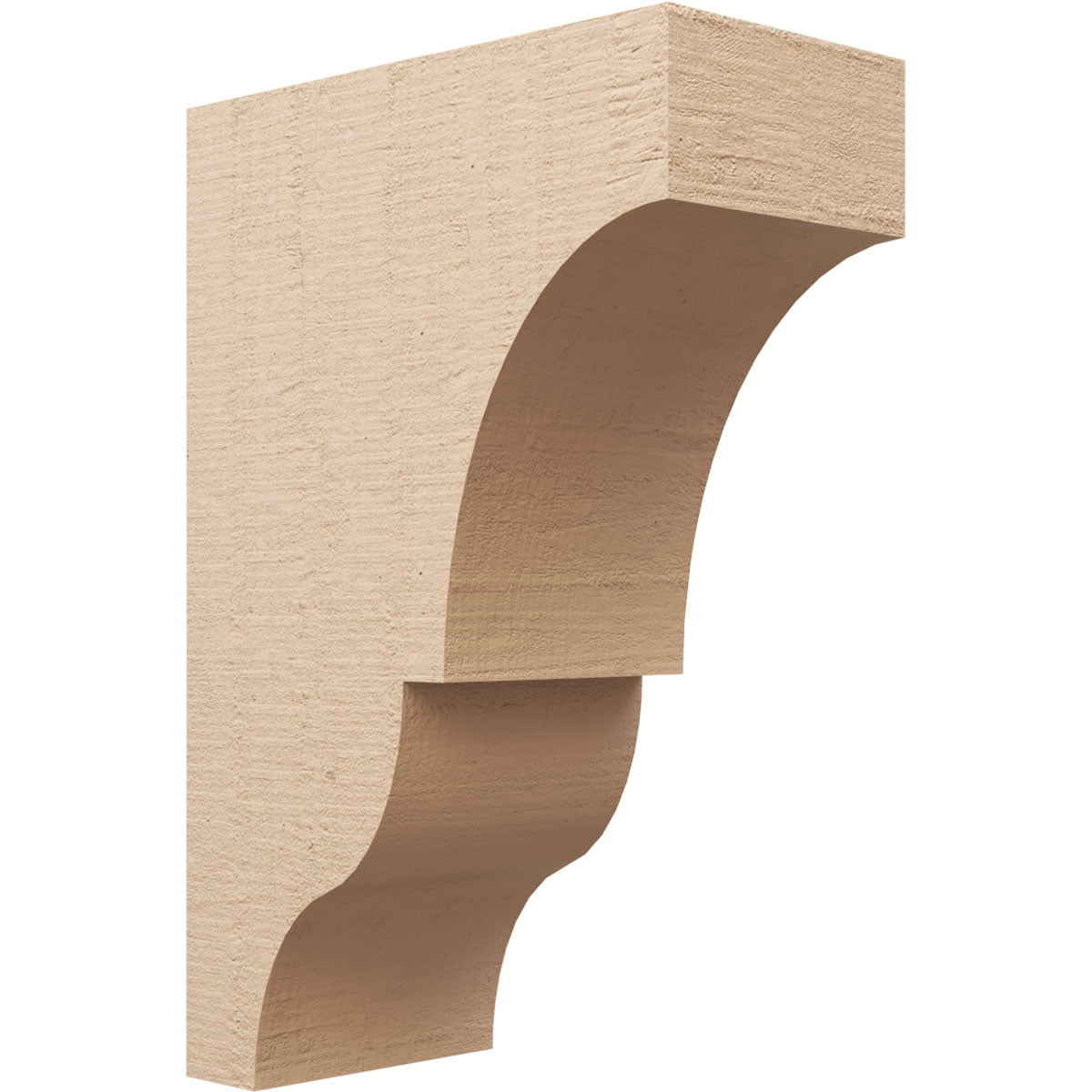 11"W x 22"D x 33"H Classic Asheboro Rough Cedar Woodgrain TimberThane Corbel, Primed Tan