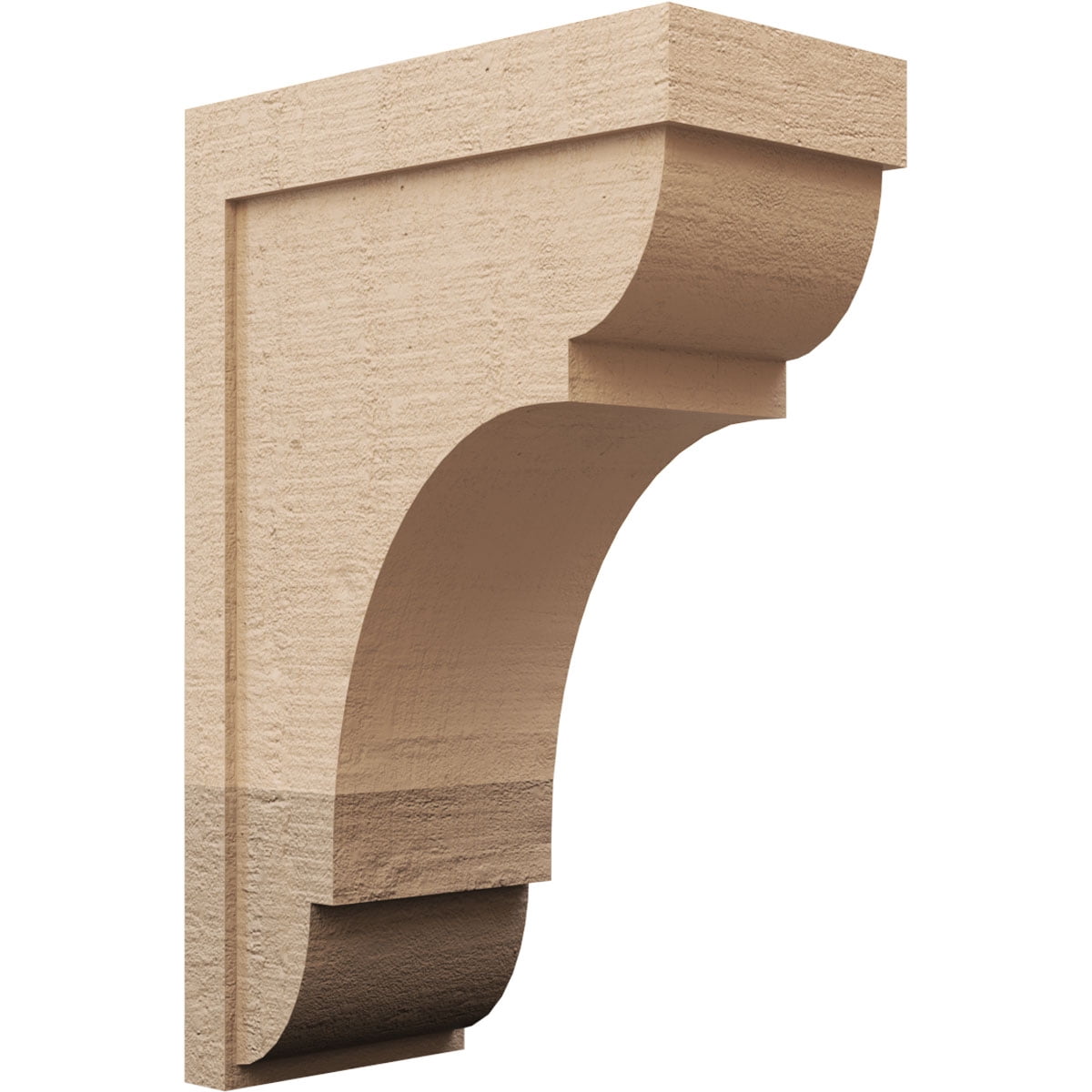 11"W x 22"D x 33"H Classic Bryant Rough Cedar Woodgrain TimberThane Corbel, Primed Tan