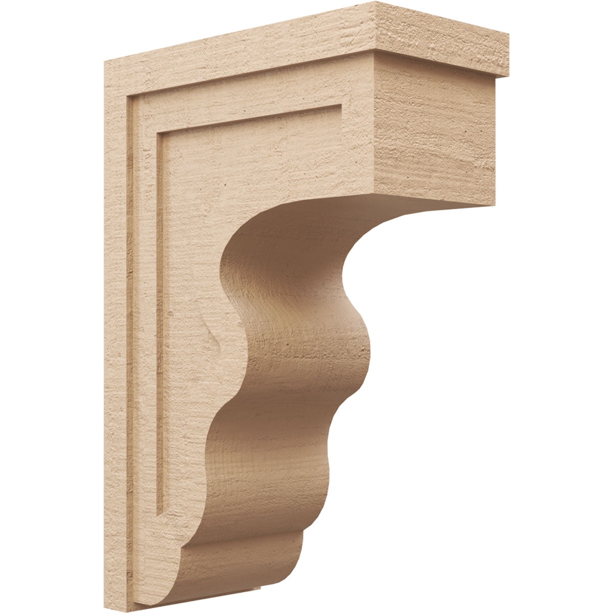 11"W x 22"D x 33"H Classic Highland Rough Cedar Woodgrain TimberThane Corbel, Primed Tan