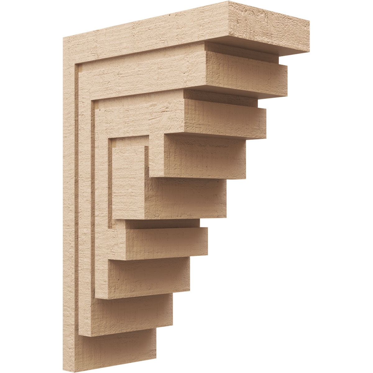 11"W x 22"D x 33"H Classic Landon Rough Cedar Woodgrain TimberThane Corbel, Primed Tan