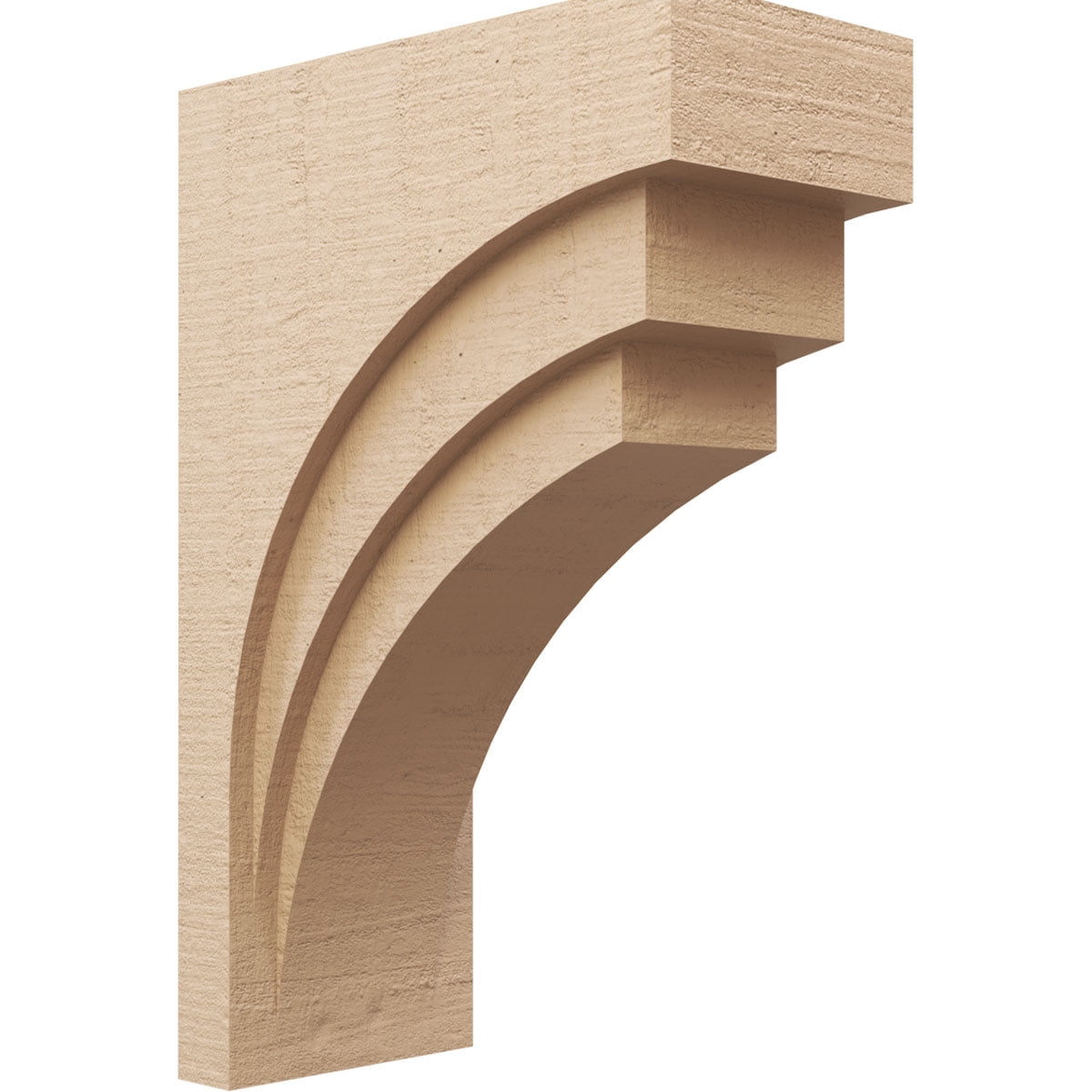 11"W x 22"D x 33"H Classic Rockford Rough Cedar Woodgrain TimberThane Corbel, Primed Tan