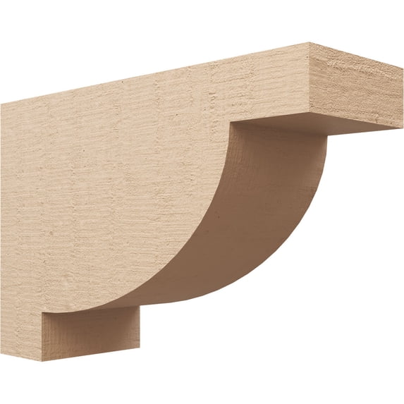 11"W x 33"D x 22"H Classic Alpine Rough Cedar Woodgrain TimberThane Corbel, Primed Tan