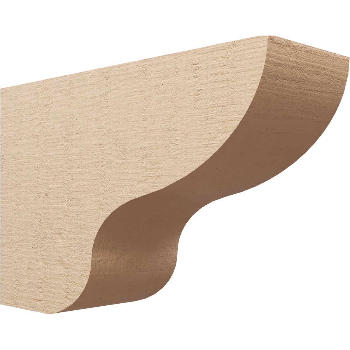 11"W x 33"D x 22"H Classic Greensboro Rough Cedar Woodgrain TimberThane Corbel, Primed Tan