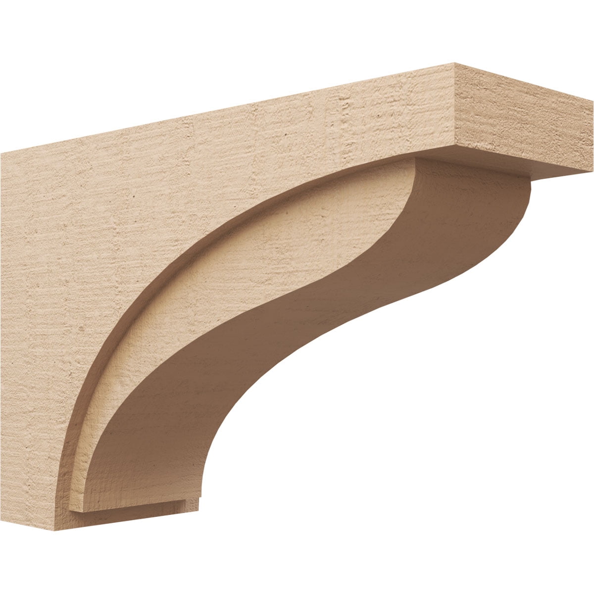 11"W x 33"D x 22"H Classic Helena Rough Cedar Woodgrain TimberThane Corbel, Primed Tan