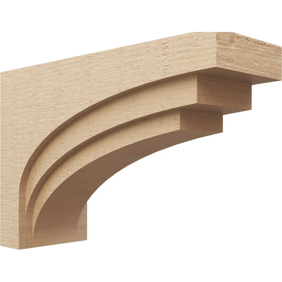 11"W x 33"D x 22"H Classic Rockford Rough Cedar Woodgrain TimberThane Corbel, Primed Tan