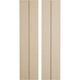 thumbnail image 1 of Ekena Millwork 11"W x 42"H Rustic Two Board Joined Board-n-Batten Rough Cedar Faux Wood Shutters w/No Batten (Per Pair), Primed Tan, 1 of 12