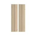 thumbnail image 1 of Ekena Millwork 11"W x 54"H Rustic Two Board Joined Board-n-Batten Knotty Pine Faux Wood Shutters w/No Batten (Per Pair), Primed Tan, 1 of 12