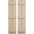 thumbnail image 1 of Ekena Millwork 11"W x 78"H Rustic Two Board Joined Board-n-Batten Sandblasted Faux Wood Shutters (Per Pair), Primed Tan, 1 of 12