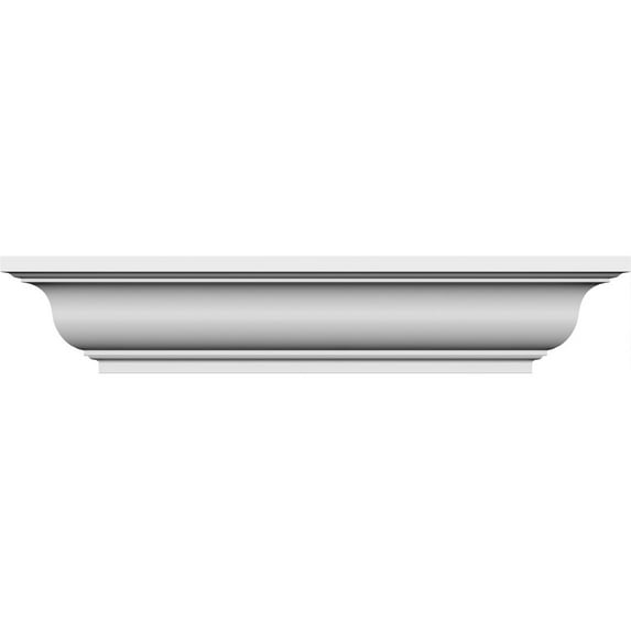 Ekena Millwork 112" Bottom Width x 120 1/2" Top Width x 5 3/4"H x 1/2"P Stanford Crosshead
